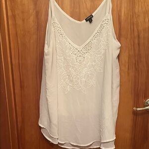 Torrid Cream Camisole eyelet swing cami